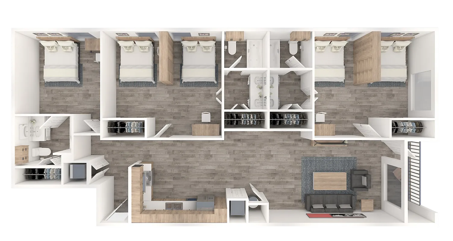 Sparq on Rio San Pedro 3x3 Floor Plan Image
