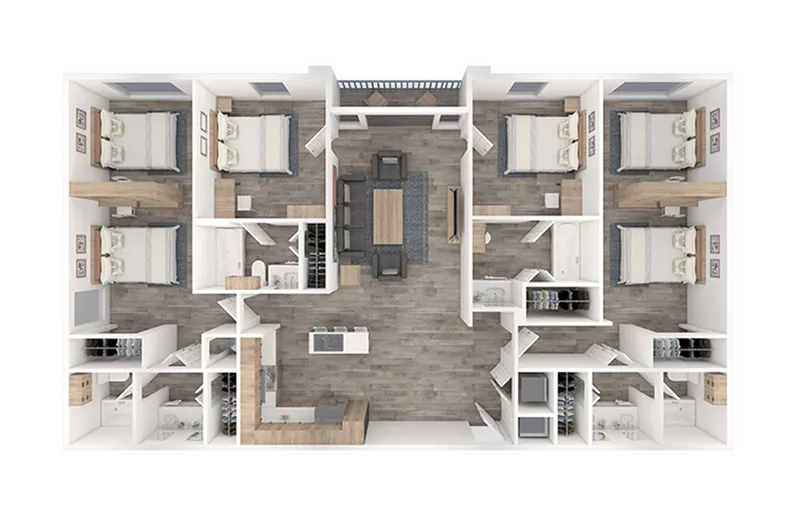 Sparq on Rio Rio Grande 4x4 Floor Plan Image