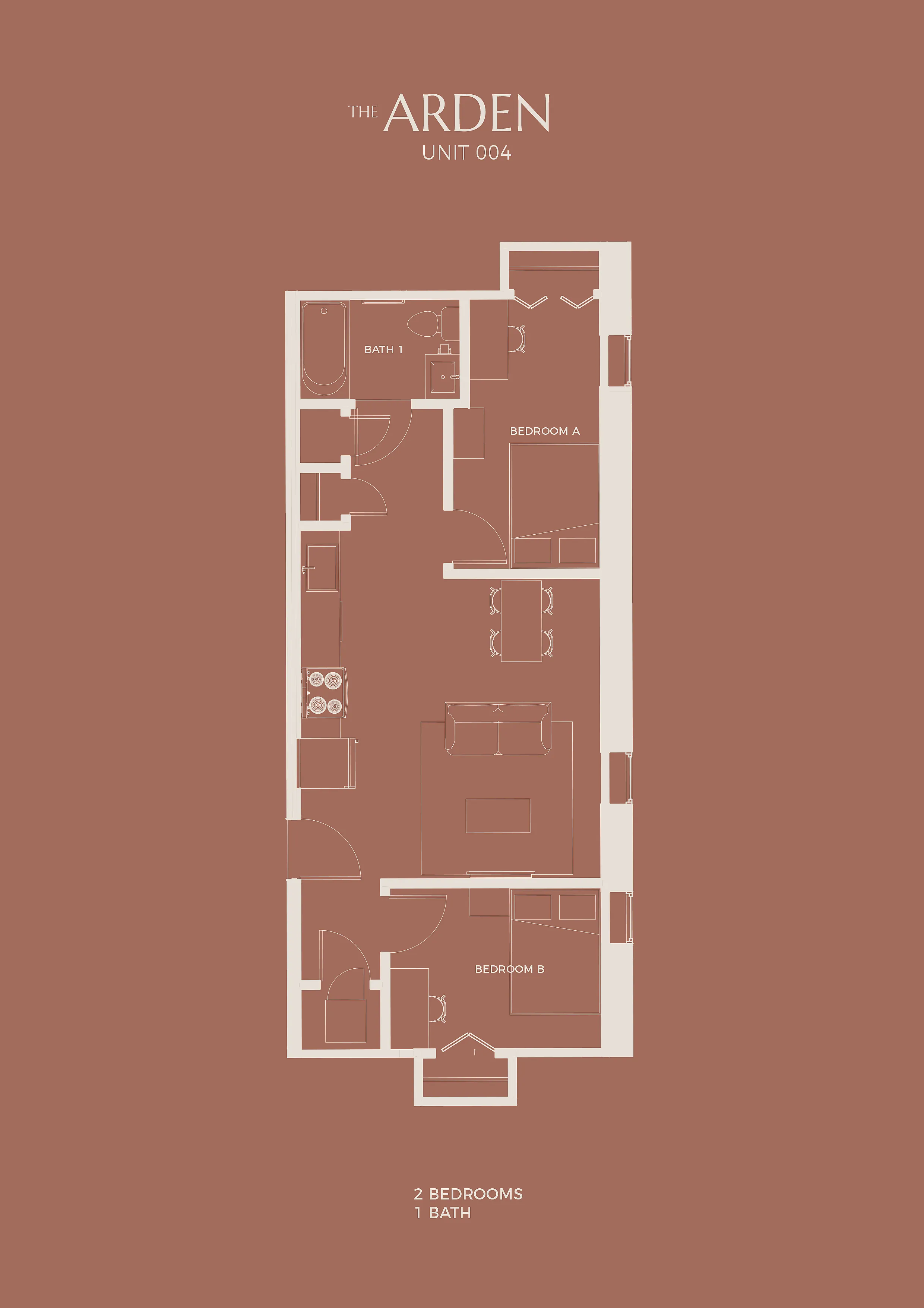 2 Bedroom x 1 Bath