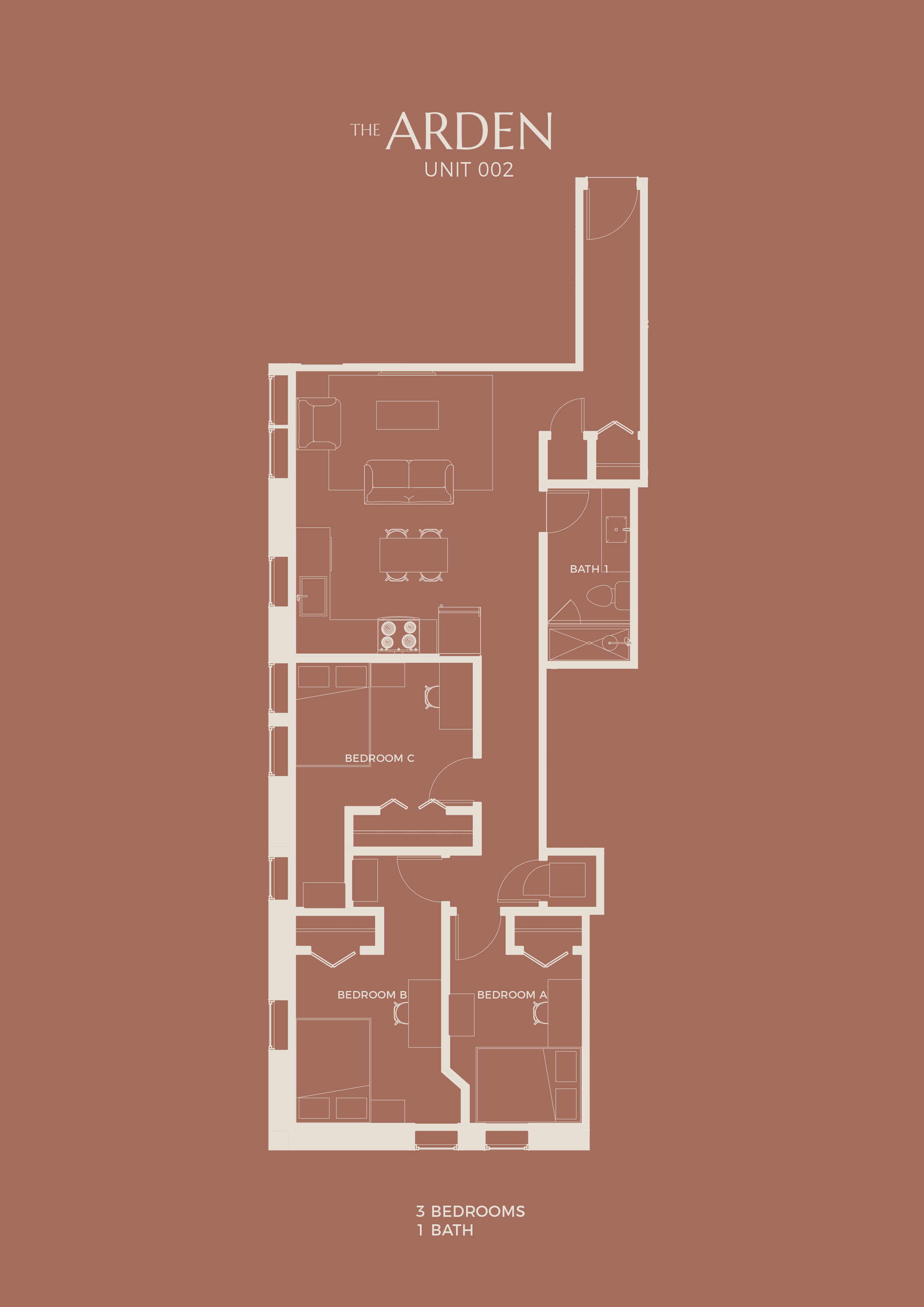 3 Bedroom x 1 Bath