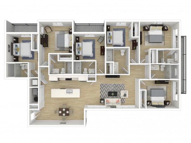 Viva at Capitol Hill | Viva Flats Unit 101 Floor Plan