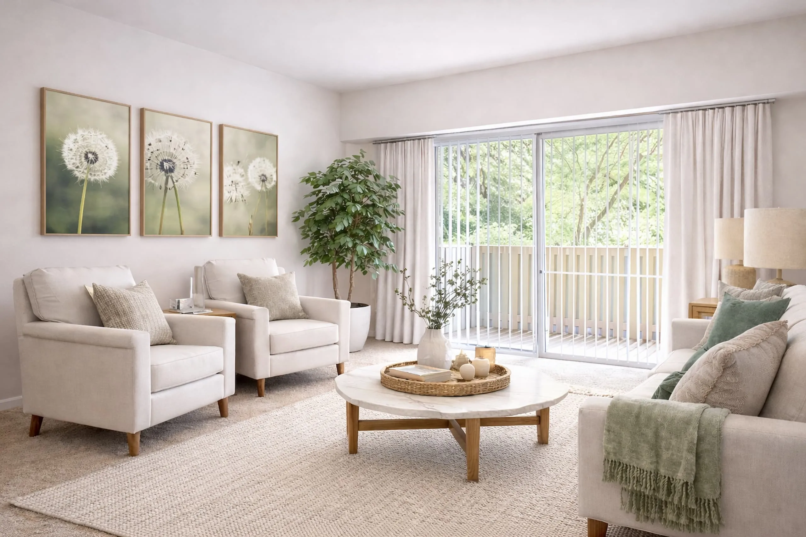 Living Room with Patio