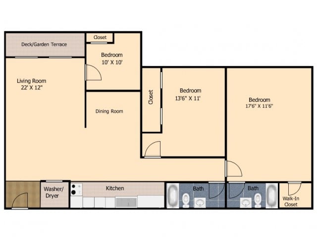 3 bedroom 2 bath