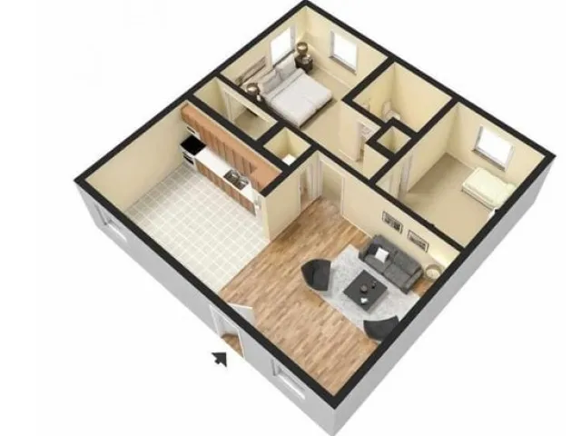 2 Bedroom 1 Bath