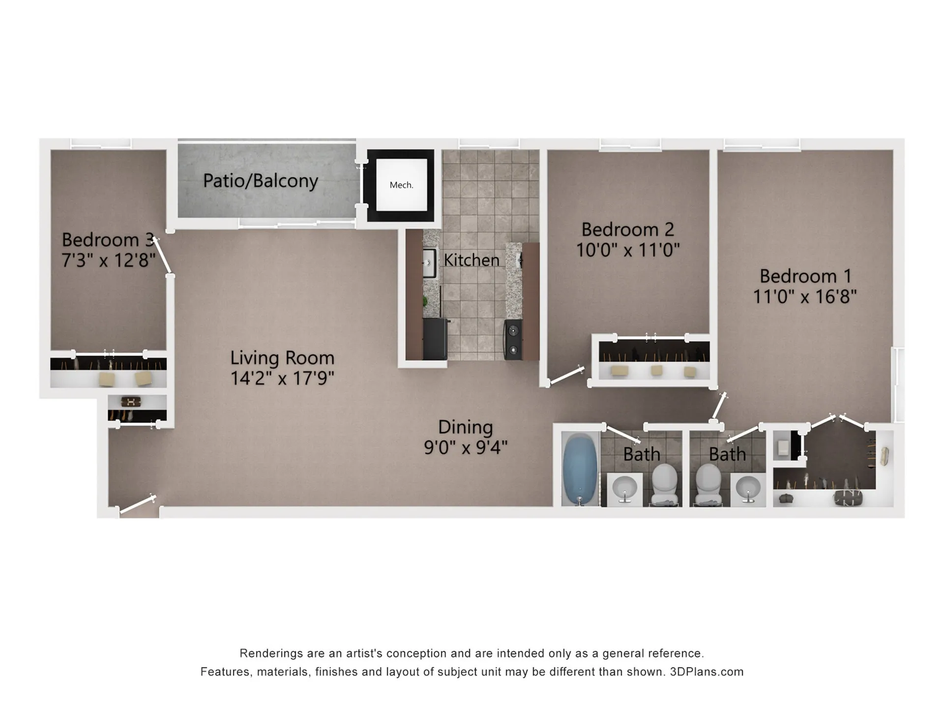 3 Bedroom 1.5 Bath