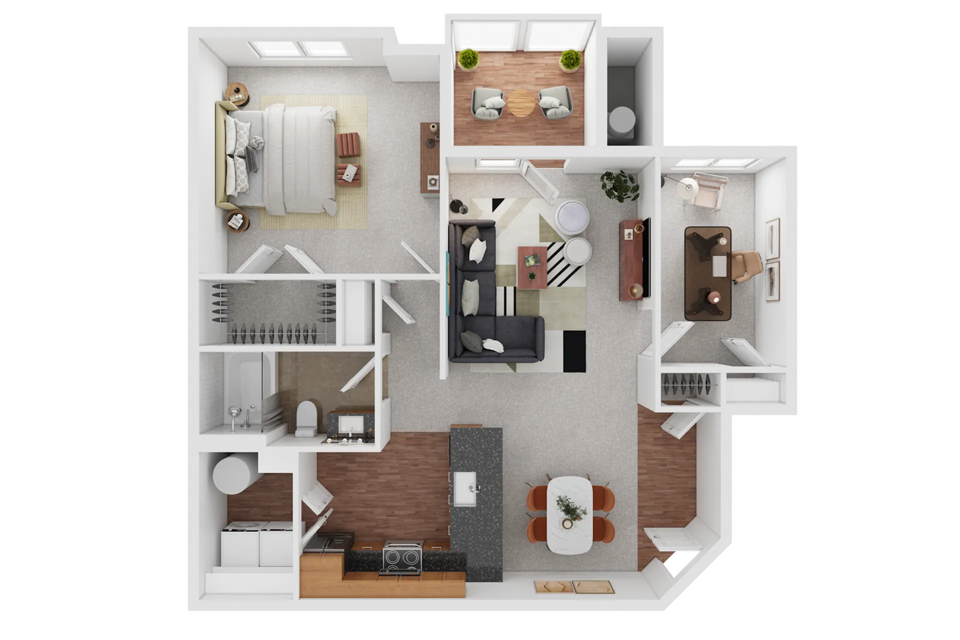1 bedroom 1 bath w/Den