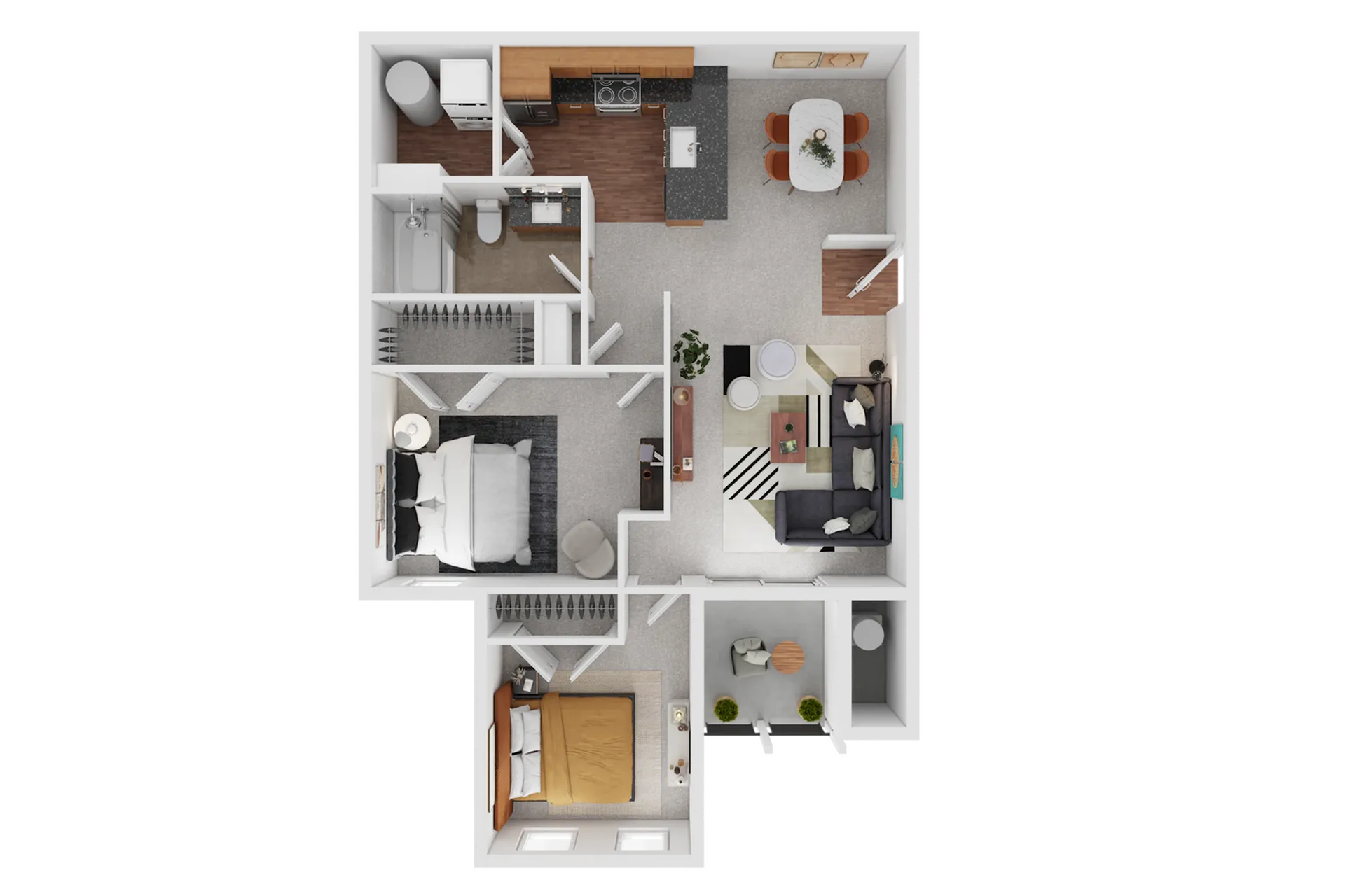 2 bedroom 1 bath