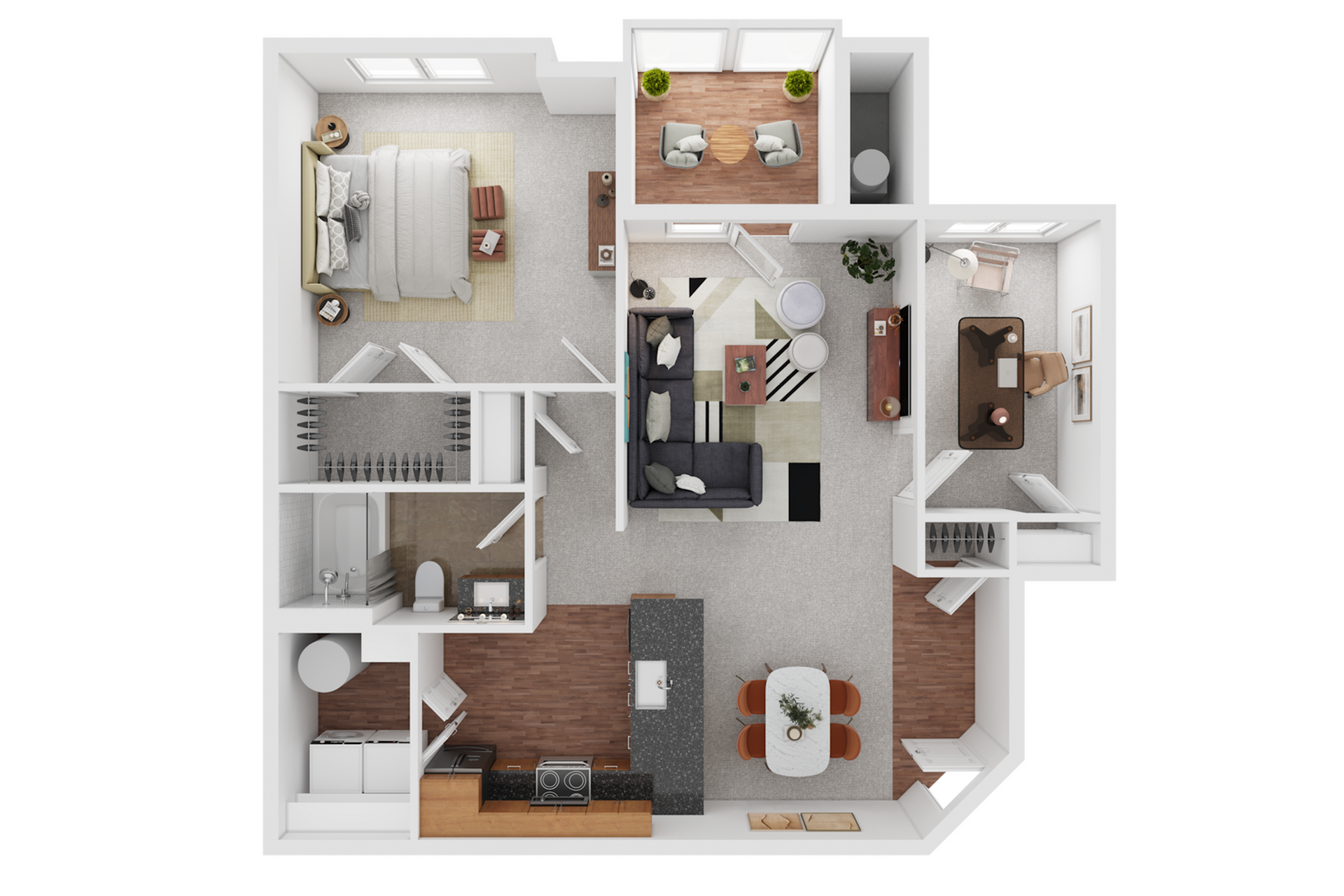 1 bedroom 1 bath w/den