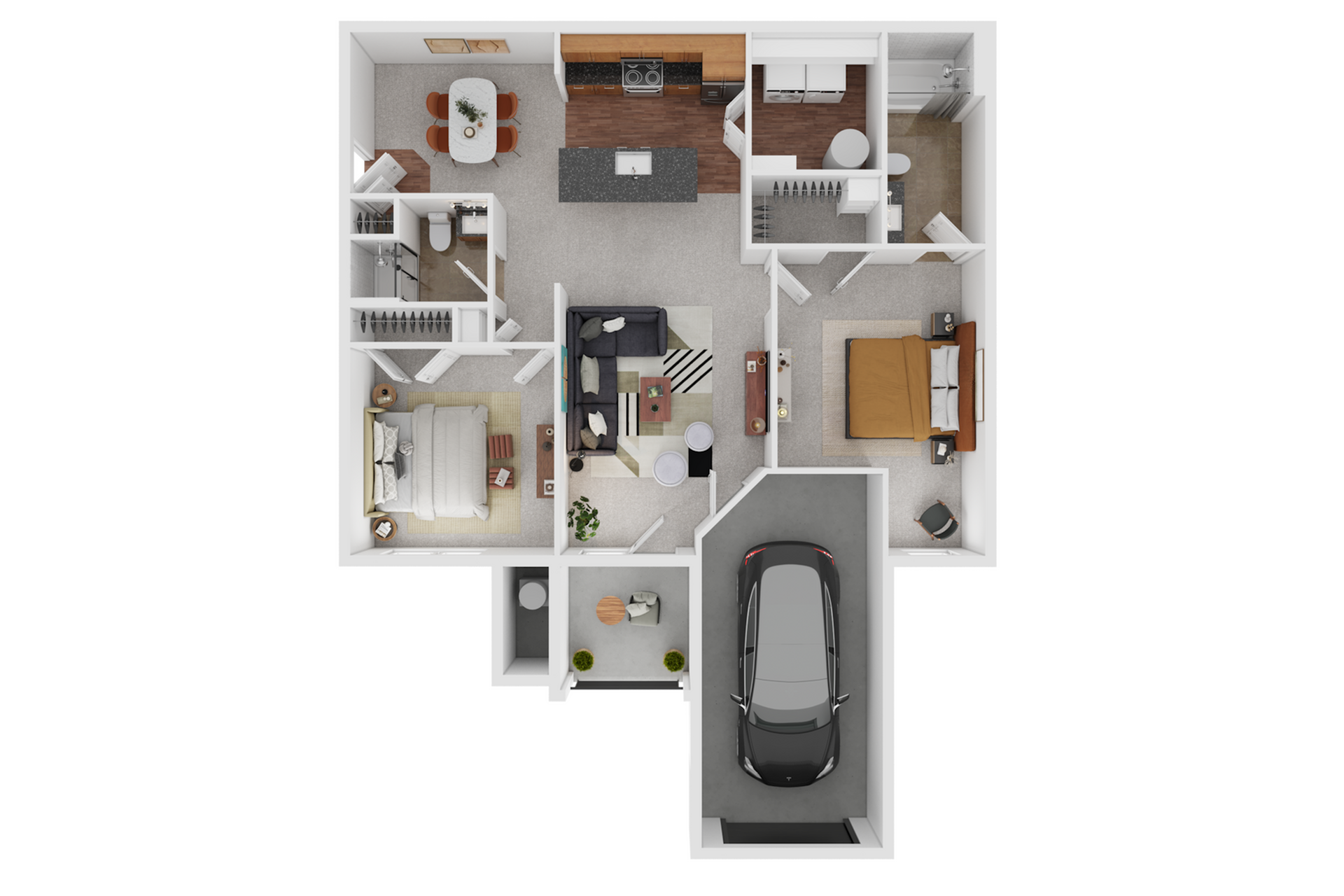 2 bedroom 2 bath w/garage