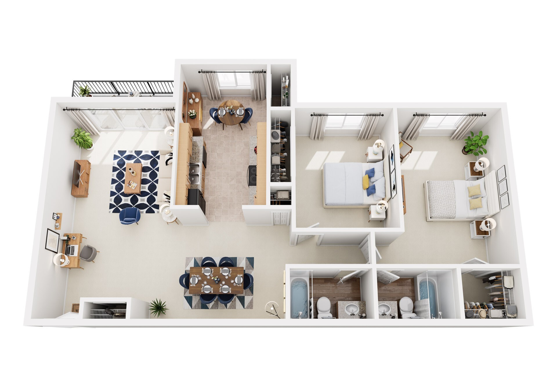 2 Bed 2 Bath