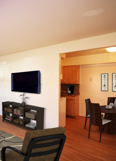 view of dining room and part of living room at middle branch