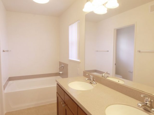 3-Bedroom Sergeant Major Home on Red Hill, master bathrrom with shower and soaking tub
