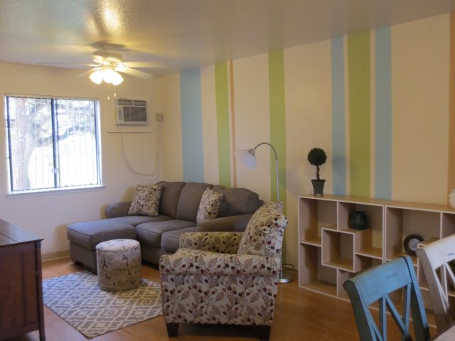 2-bedroom apartment style homes in HMR, spacious living room