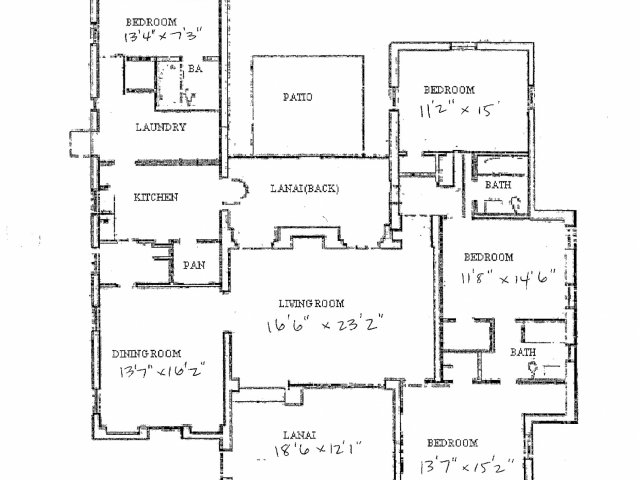 4-Bedroom Senior Officer Home on Schofield Barracks, floor plan