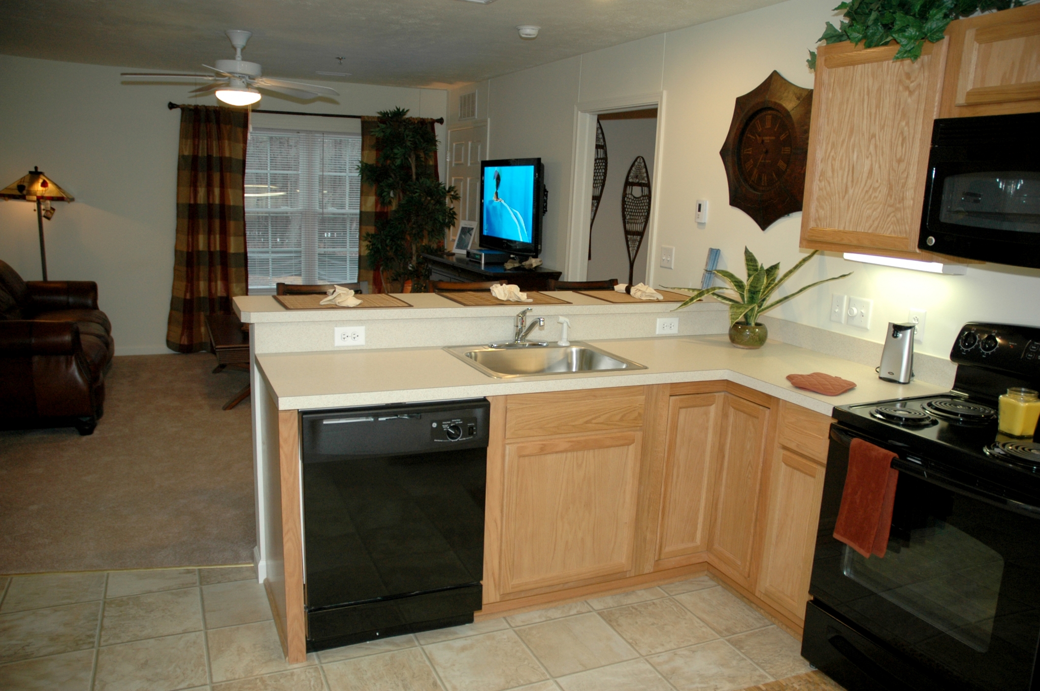 Kitchen and Living Room | Housing Fort Drum