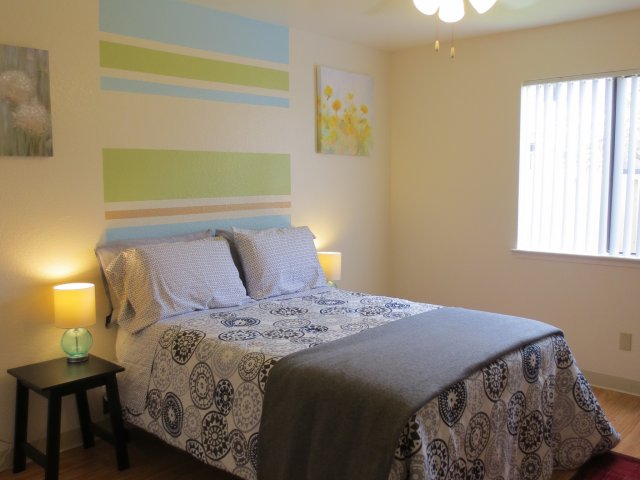 2-bedroom apartment style homes in HMR, master bedroom