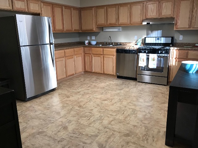 Upgraded flooring and counter tops