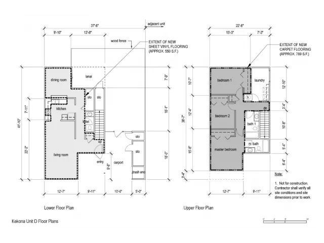 3-bedroom two story townome on HMR, spacious floor plan with coverd parking and fenced in yard