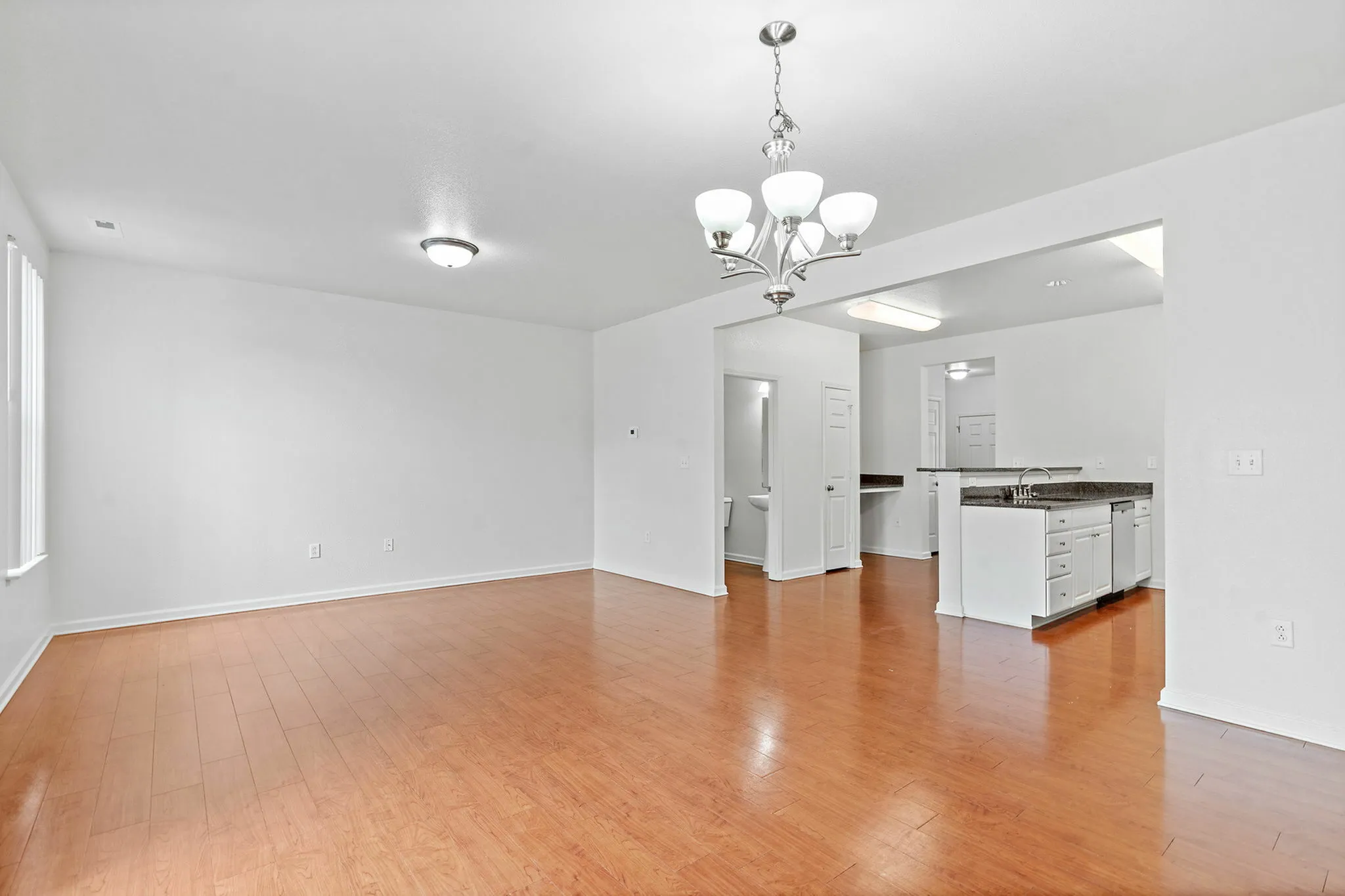 Kitchen open to large dining/family room