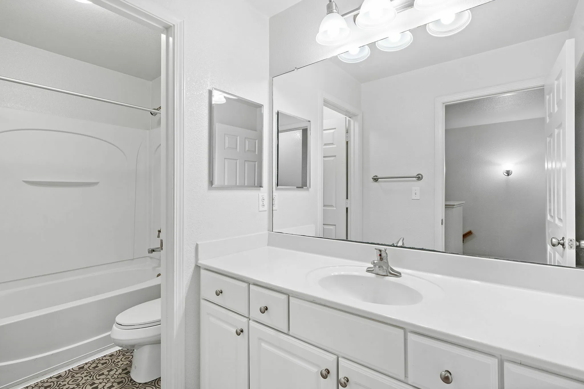 Includes soaking tub