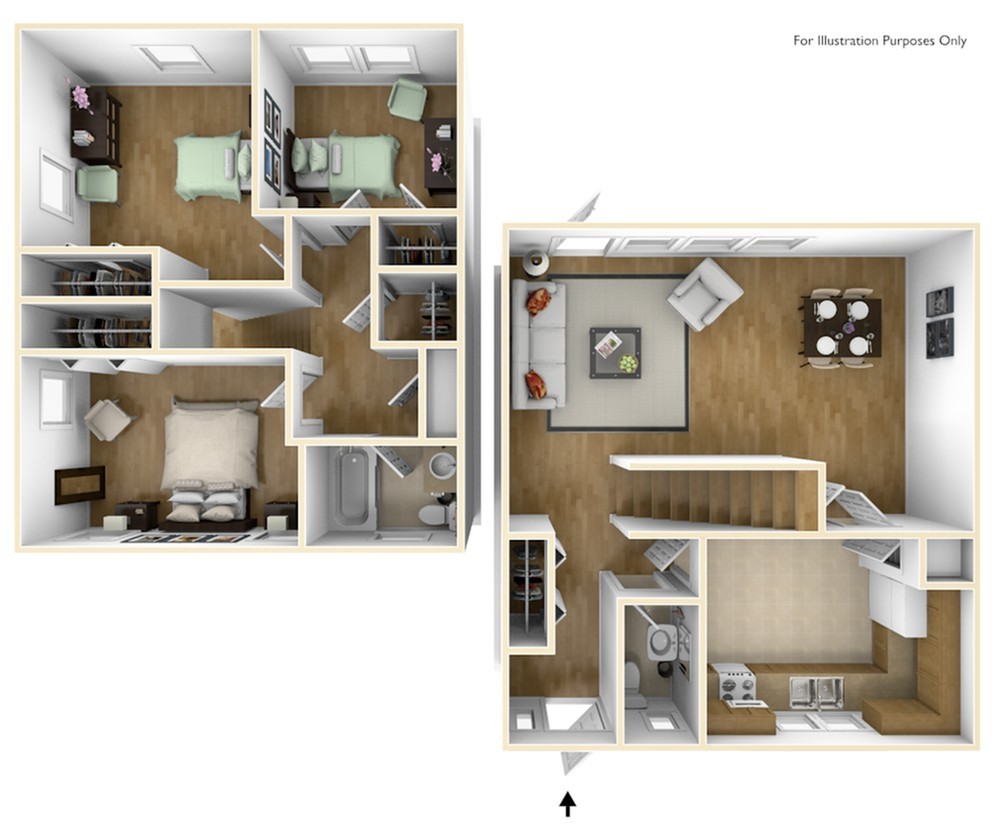 Westover Housing MacArther 3D Floor Plan