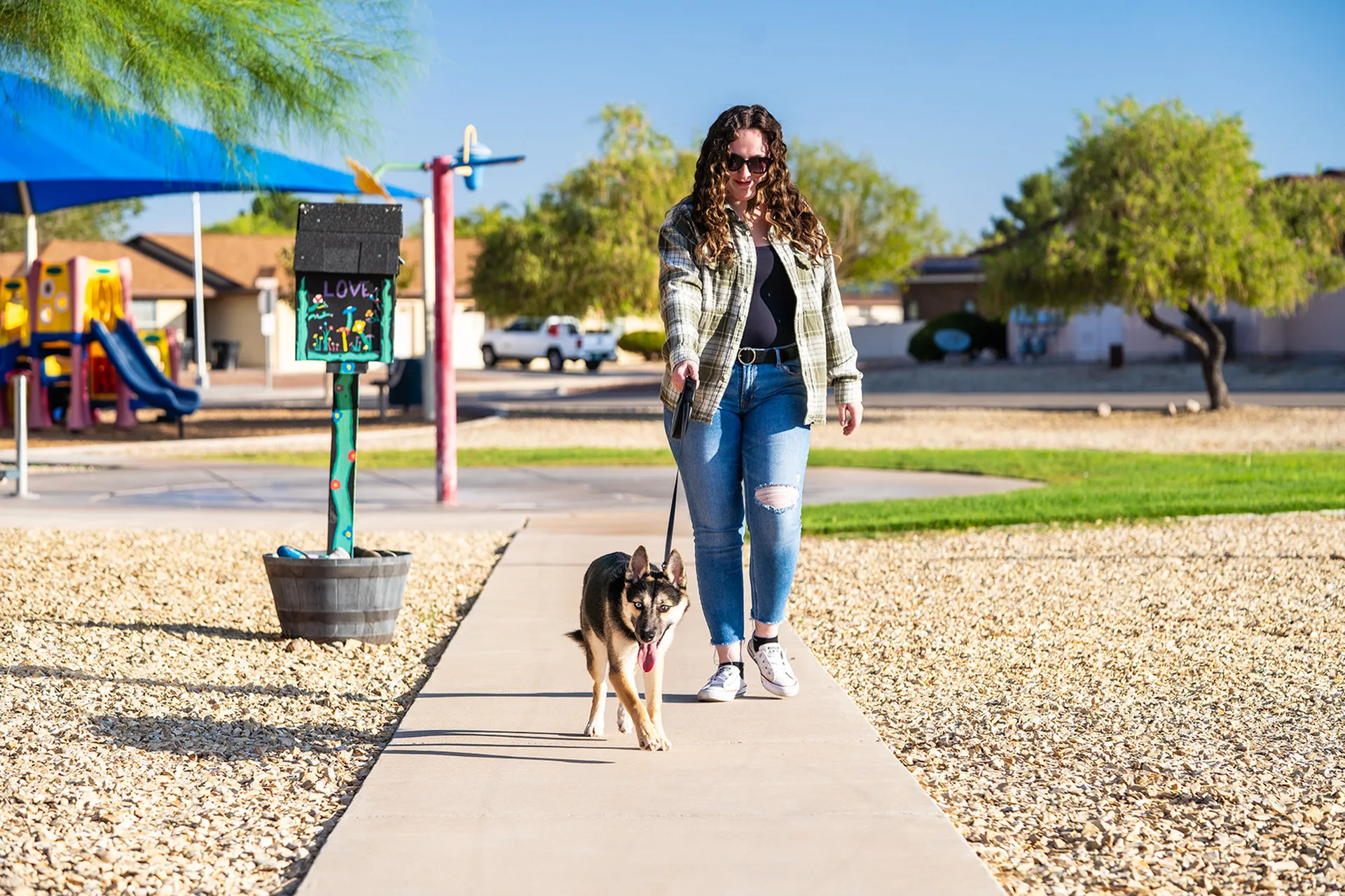 Walking trails at Soaring Heights Communities at Holloman AFB