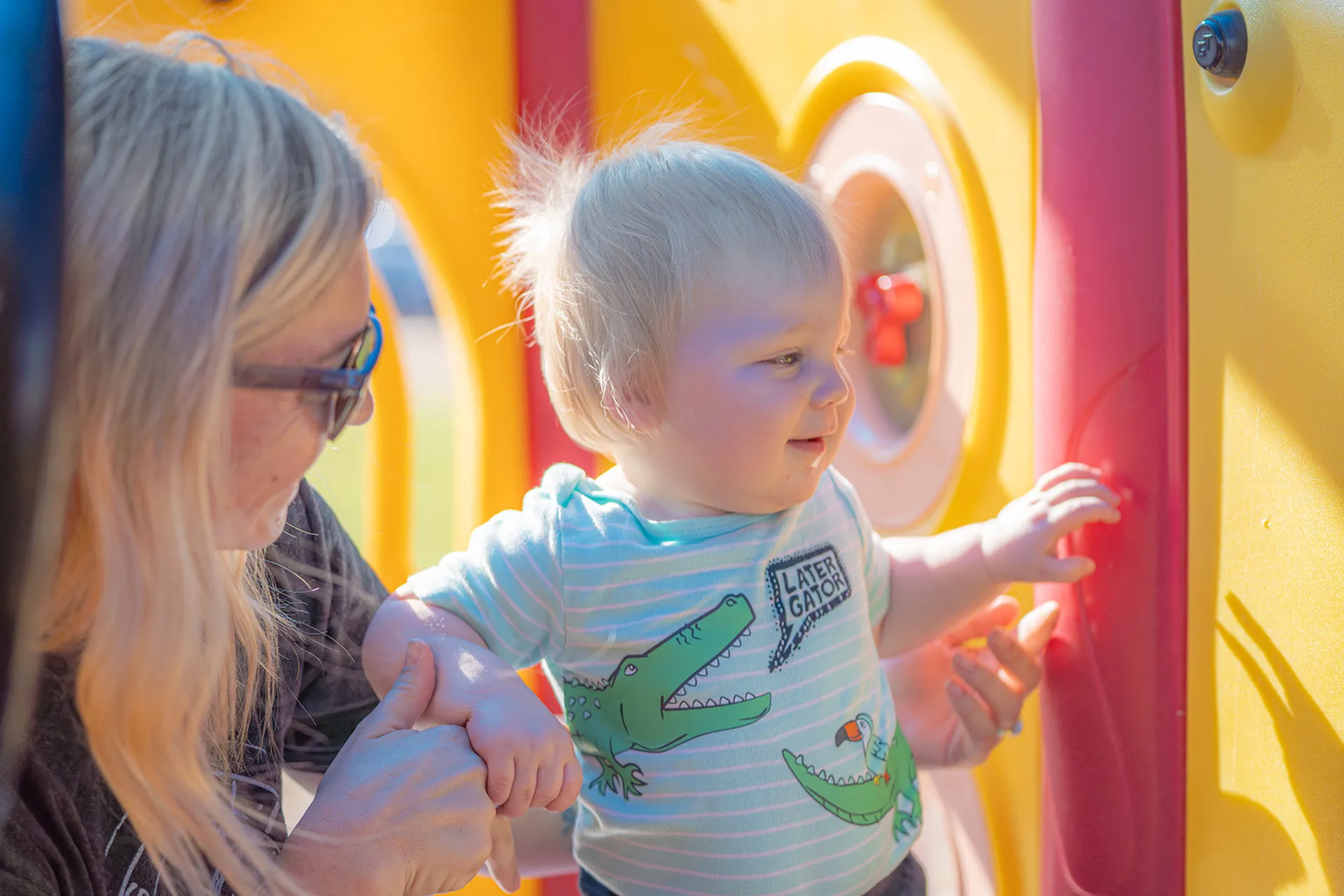 Child Playing on playground