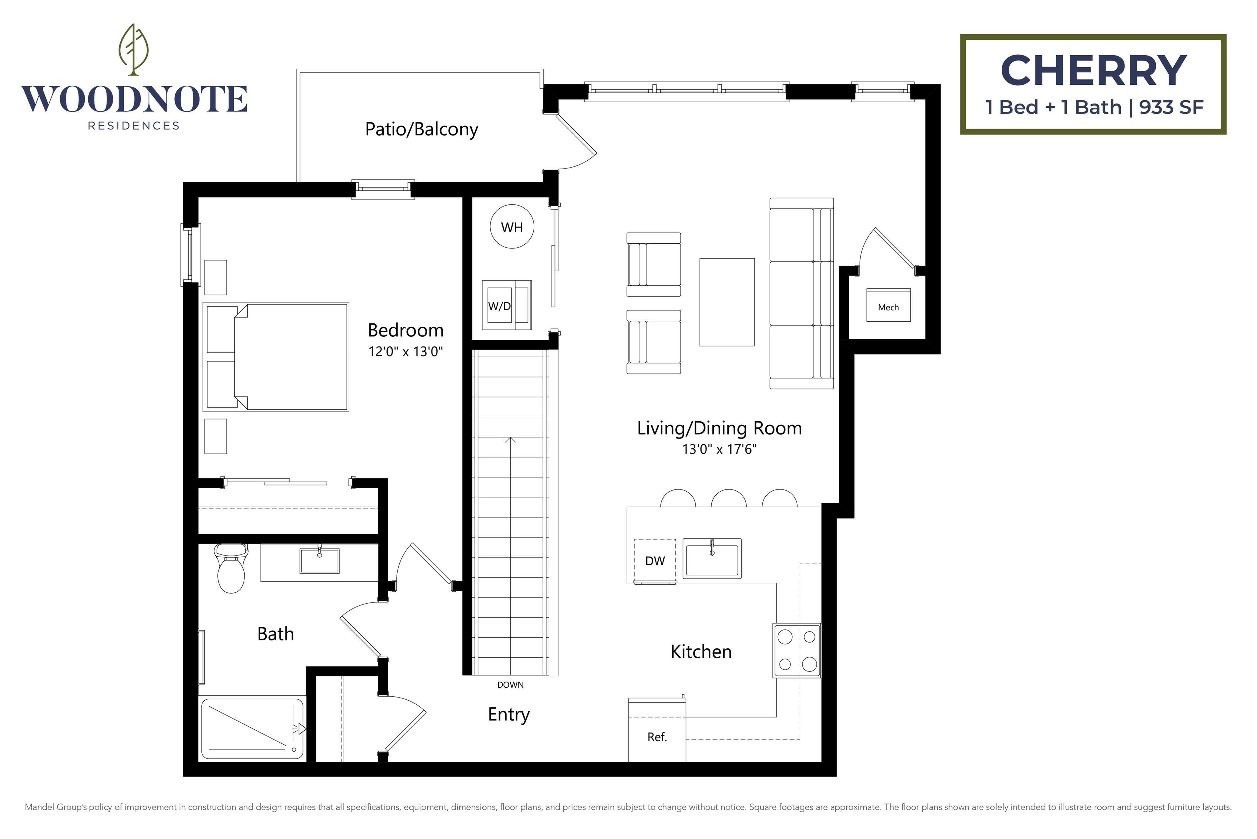 Cherry 1 Bed Apartment Woodnote Residences