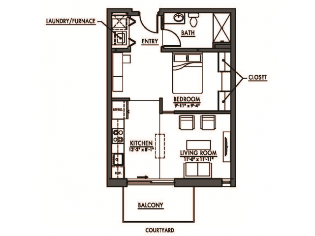 1A3W | 1 Bed Apartment | The North End