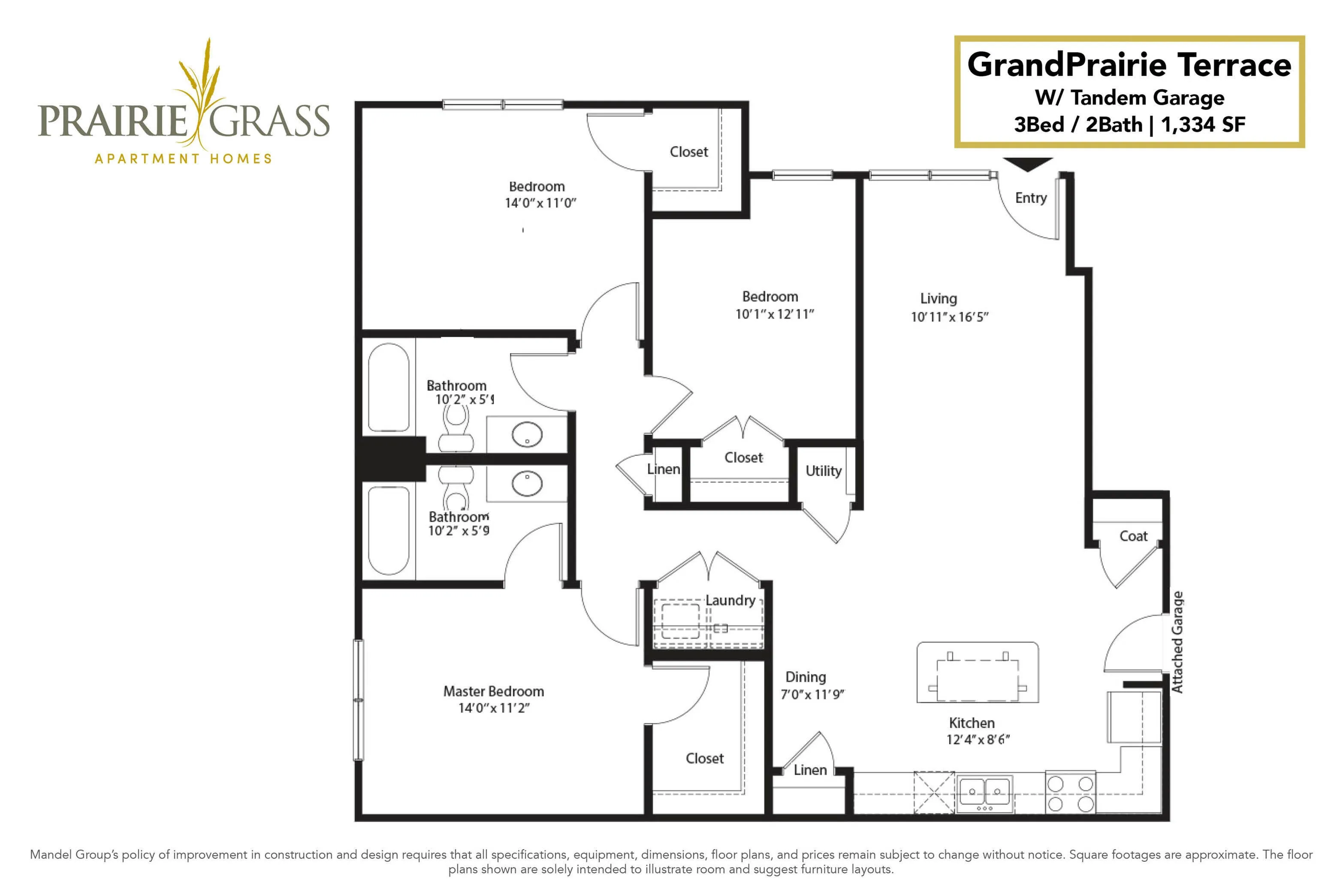GRANDPRAIRIE TERRACE W/ TANDEM GARAGE