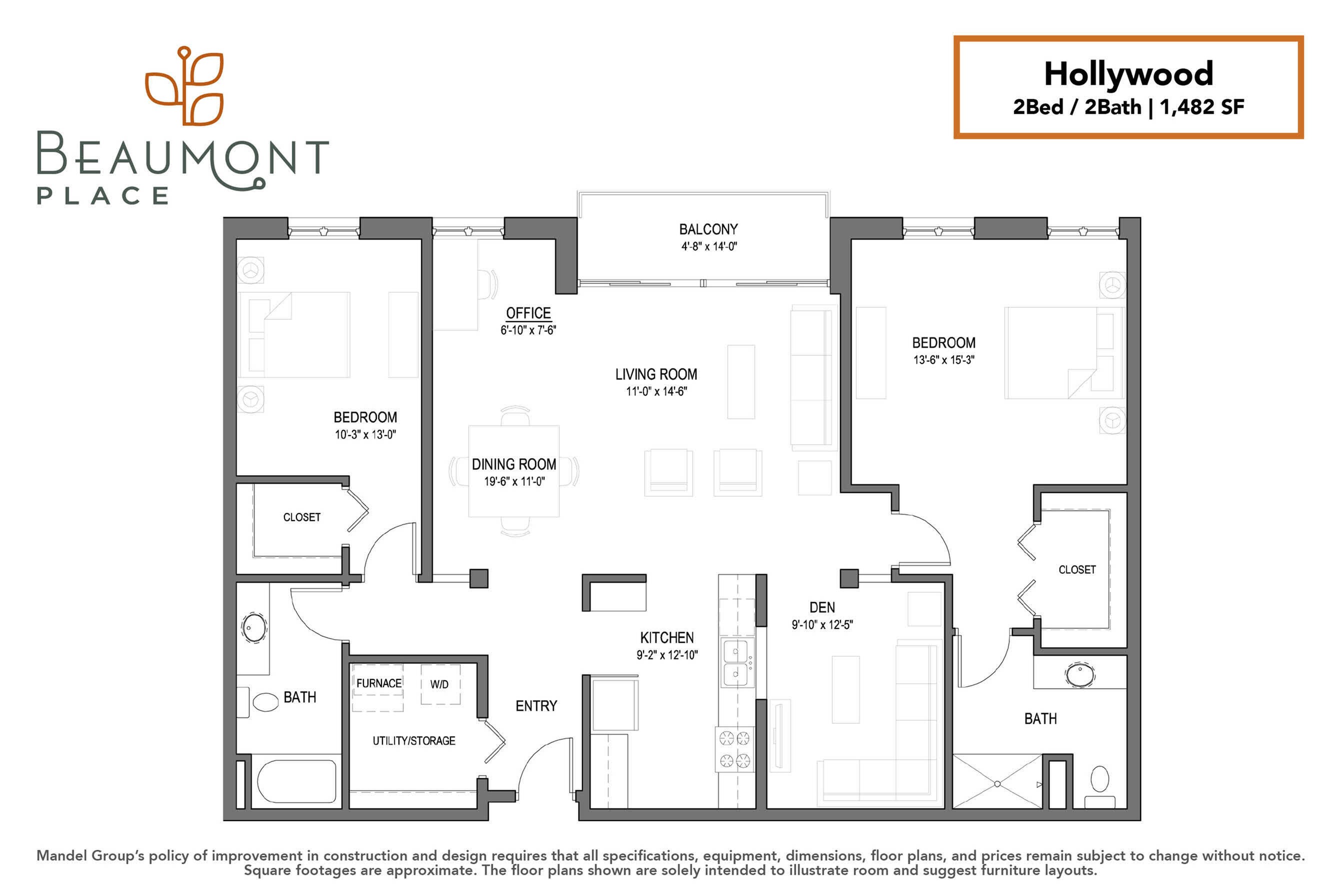 Hollywood 2 Bed Apartment Beaumont Place Apartments