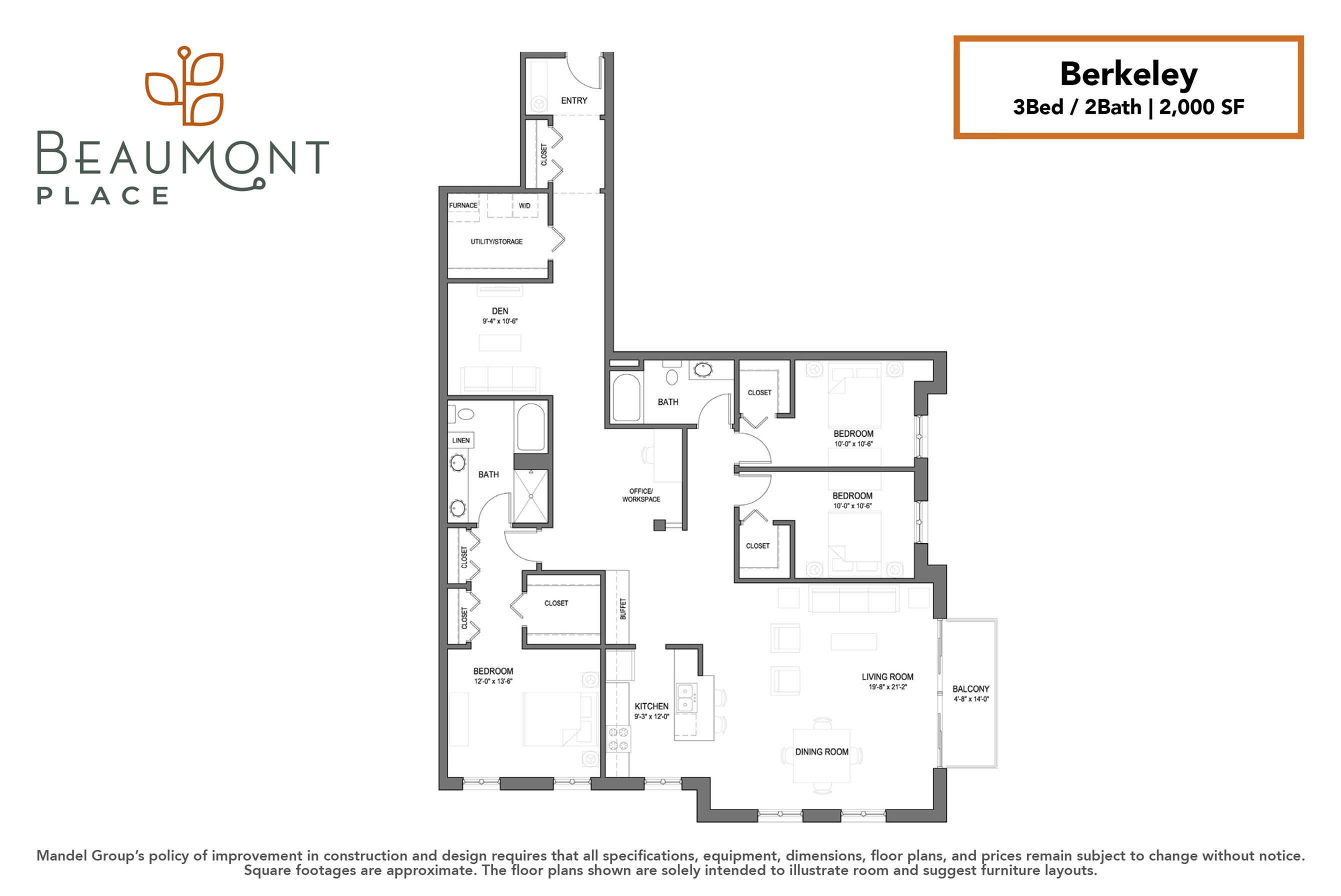 Berkeley 3 Bed Apartment Beaumont Place Apartments