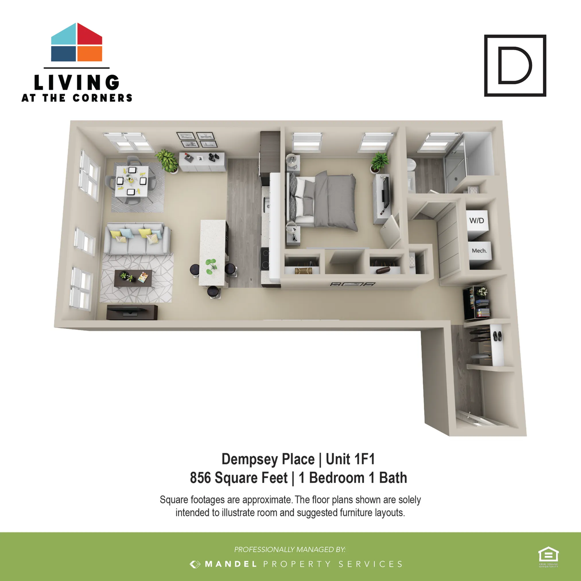 1F1 1 Bed Apartment Corners of Brookfield