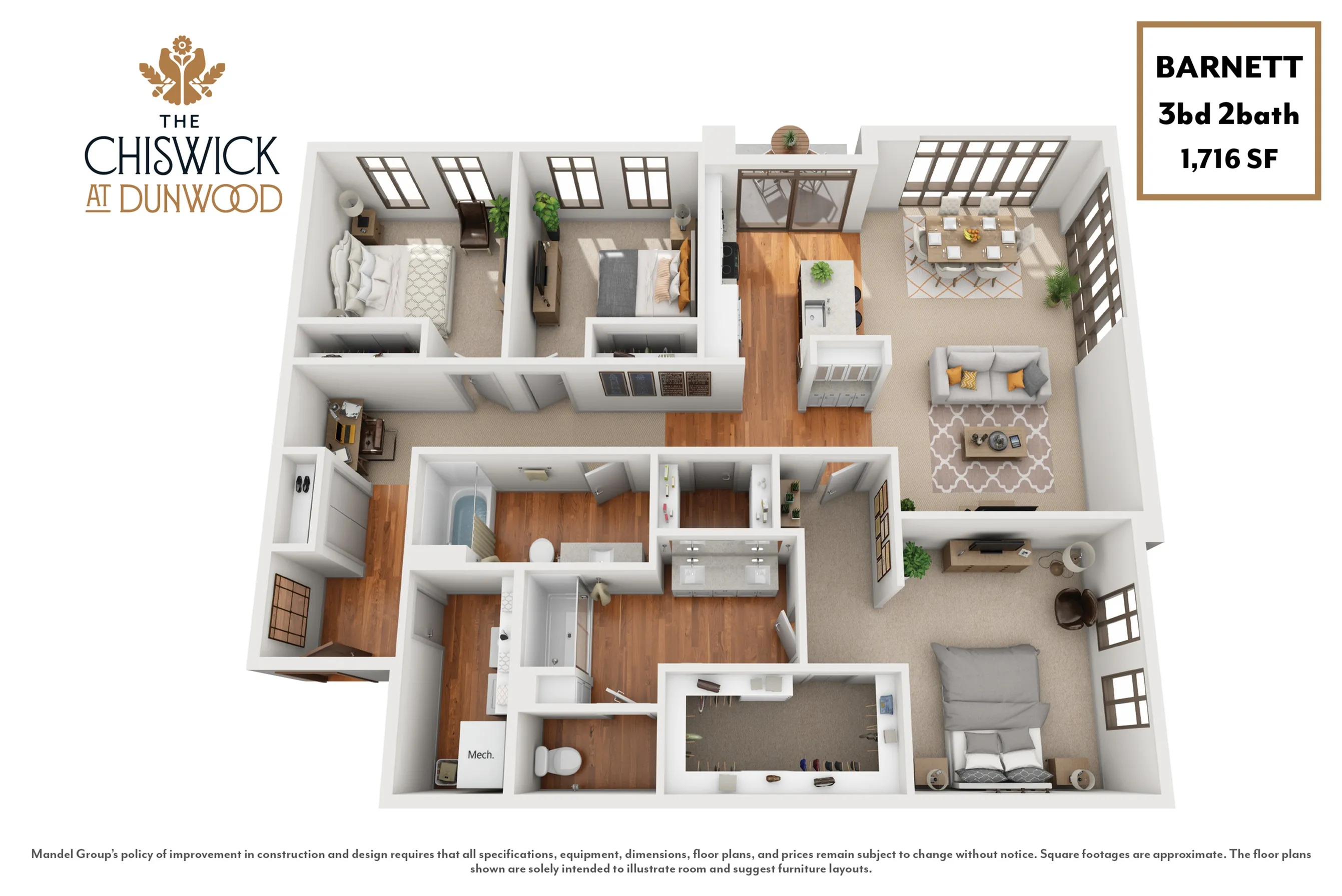 3 Bed Apartment The Chiswick at Dunwood
