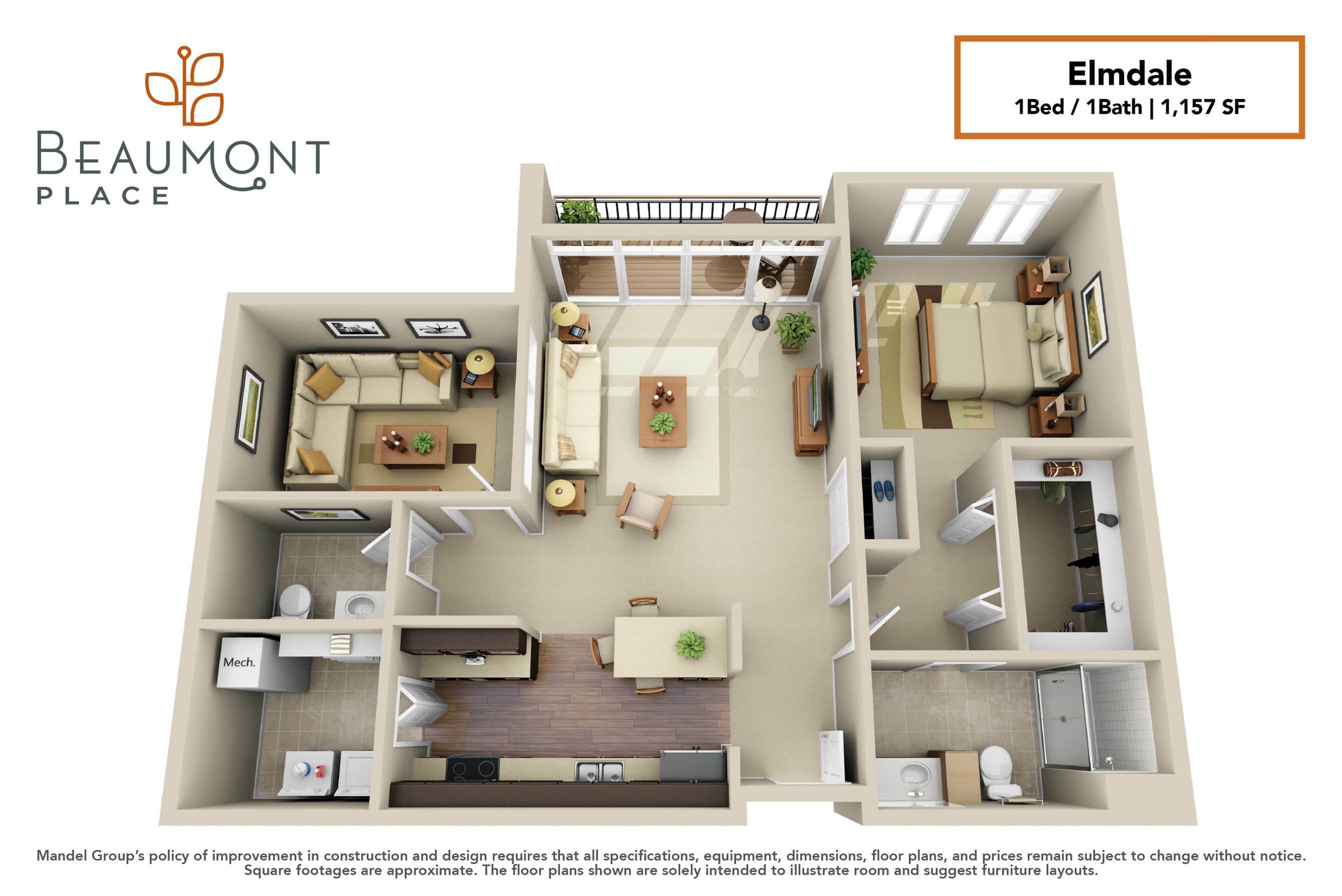 1 3 Bed Apartments Check Availability Beaumont Place Apartments