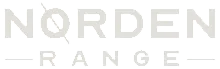 Sleek and modern typography logo reading 'Norden Range' with minimalist design elements.
