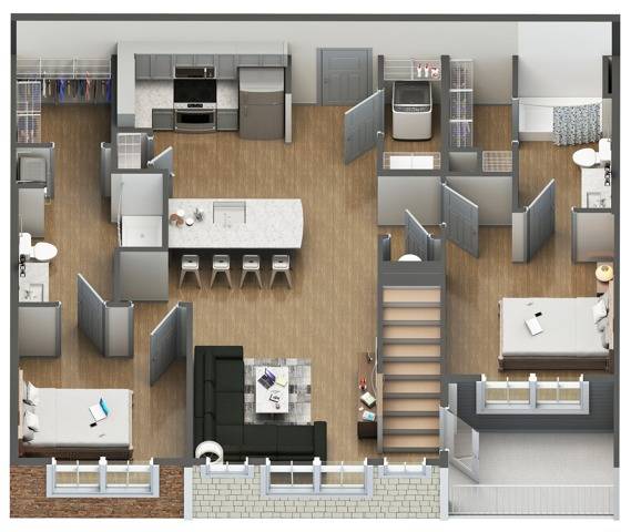 4x4 Loft First Floor