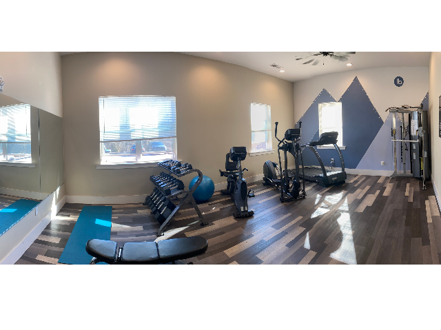 Weight machine, treadmill, elliptical and exercise bike.
