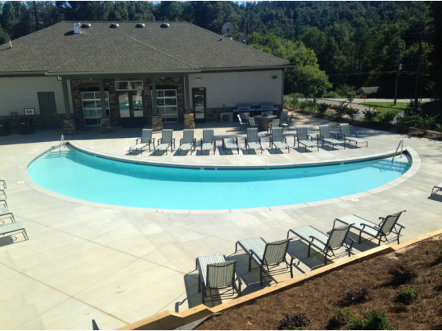 Only community with a pool in town for students.