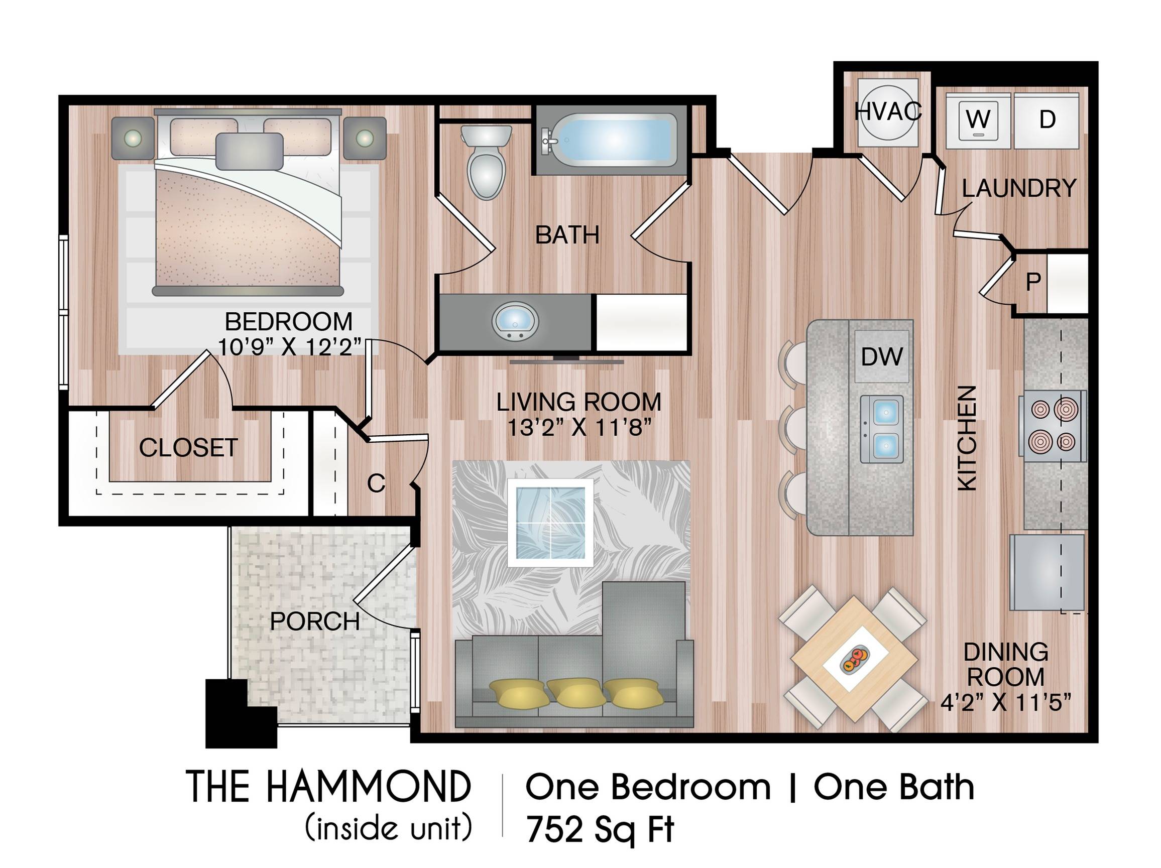 Hammond 1 bedroom apartments