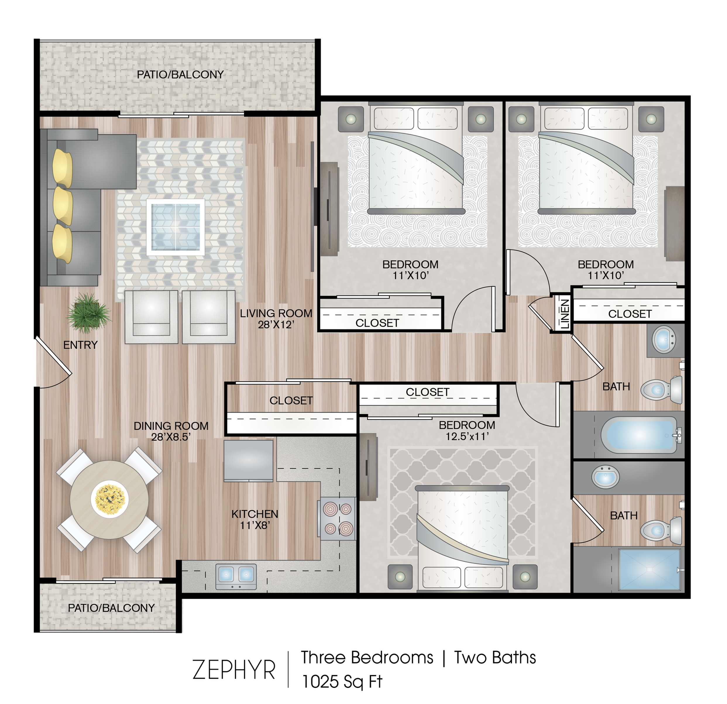 Zephyr | 3 Bed Apartment | Rancho Solana