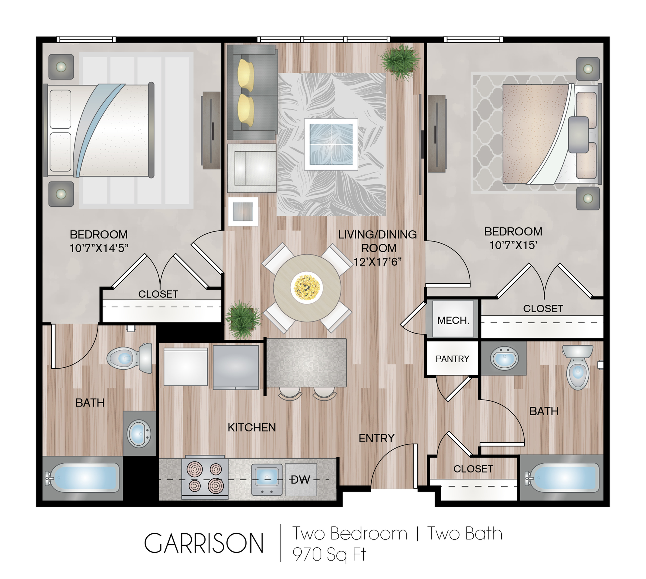 970 Square Feet