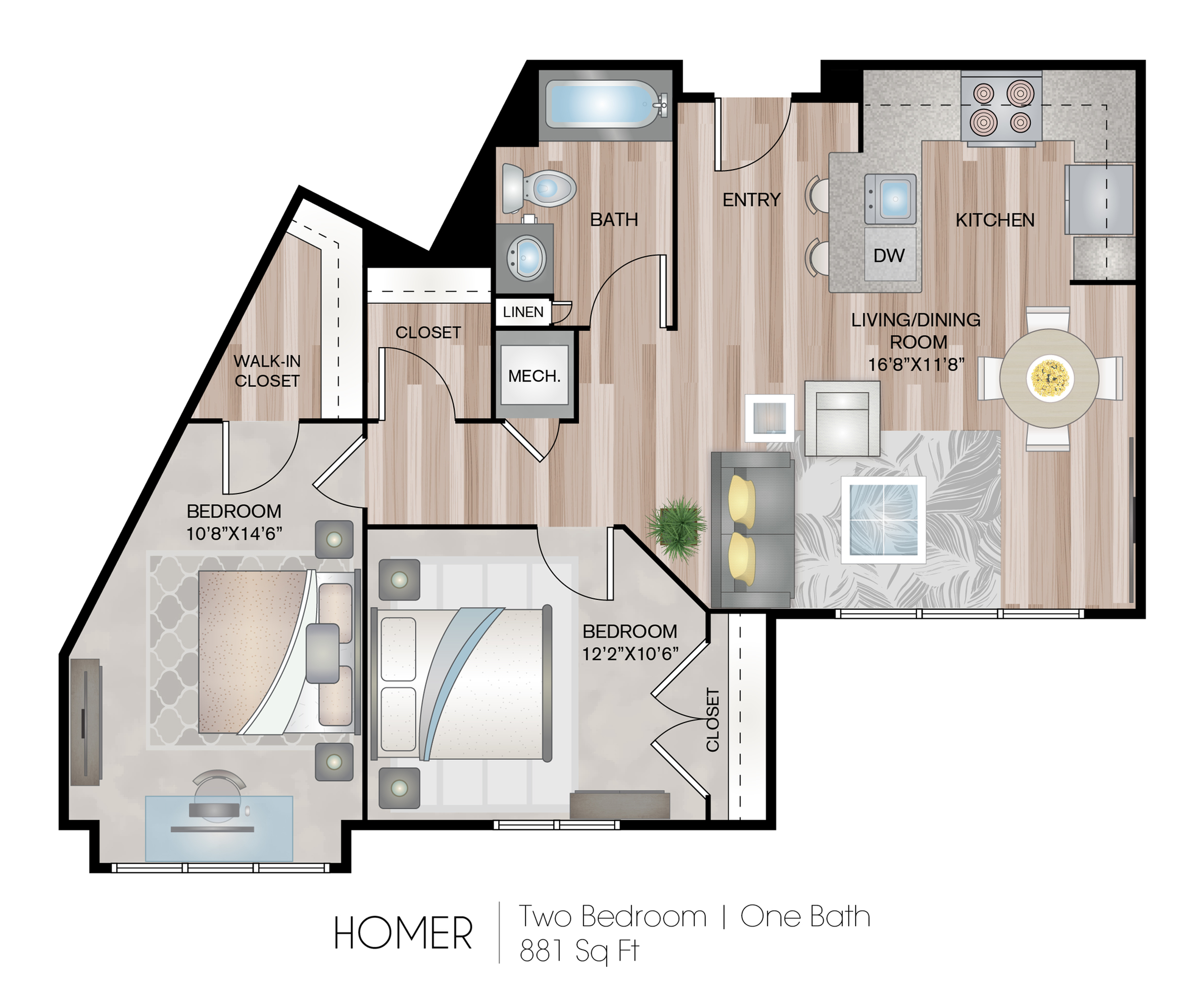 881 Square Feet