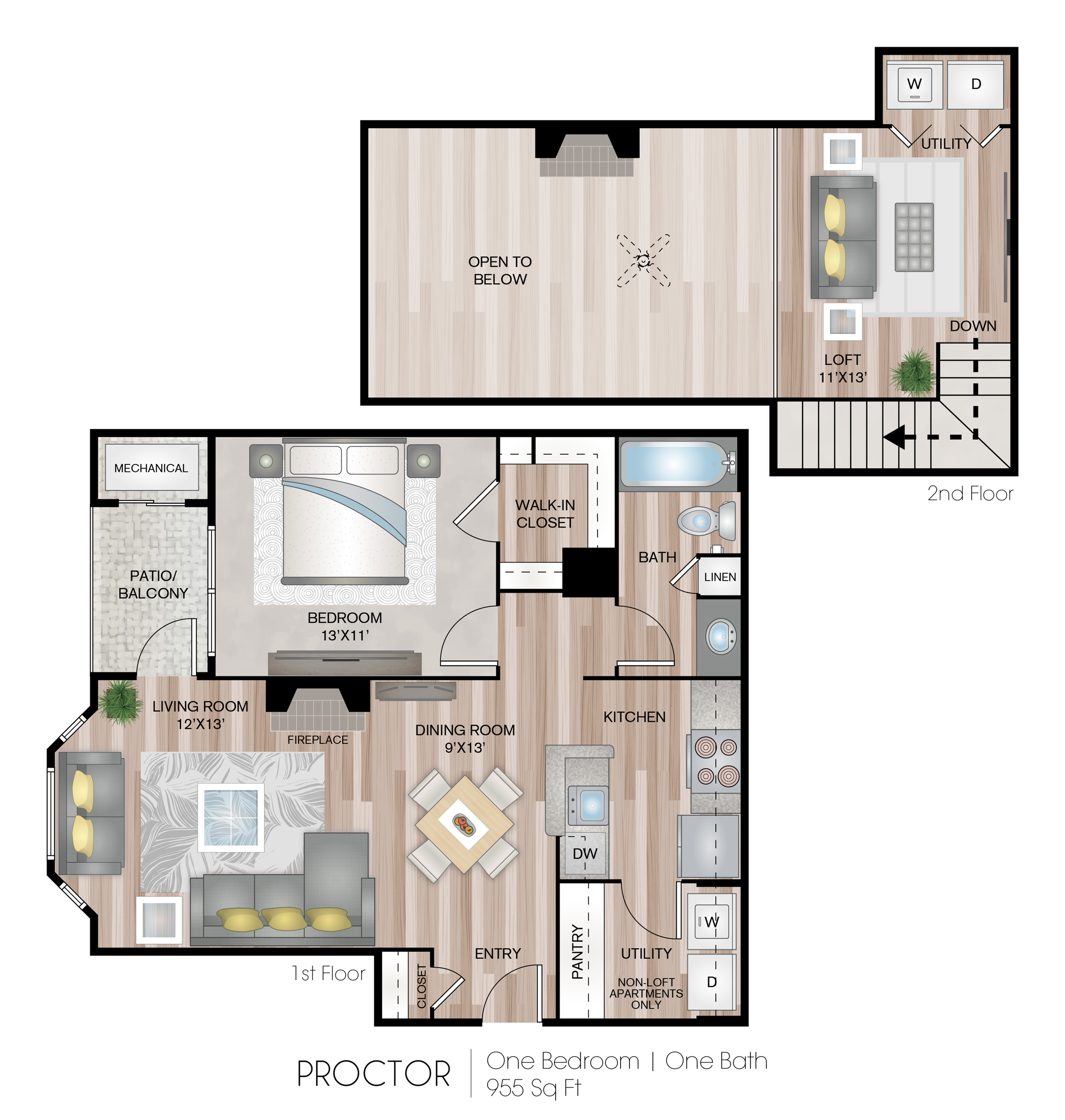 955 Square Feet