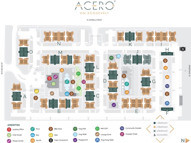 Acero on Roosevelt - Site Map