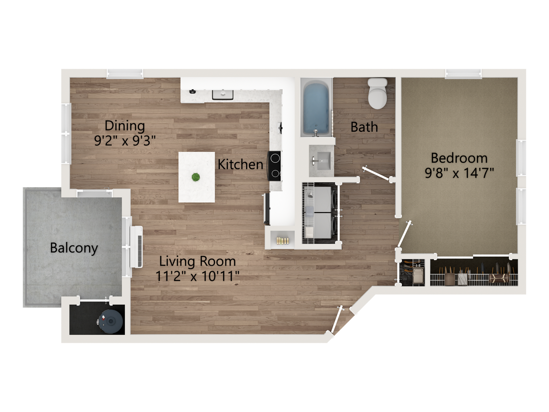 Paige 1 Bed Apartment Bennington on First