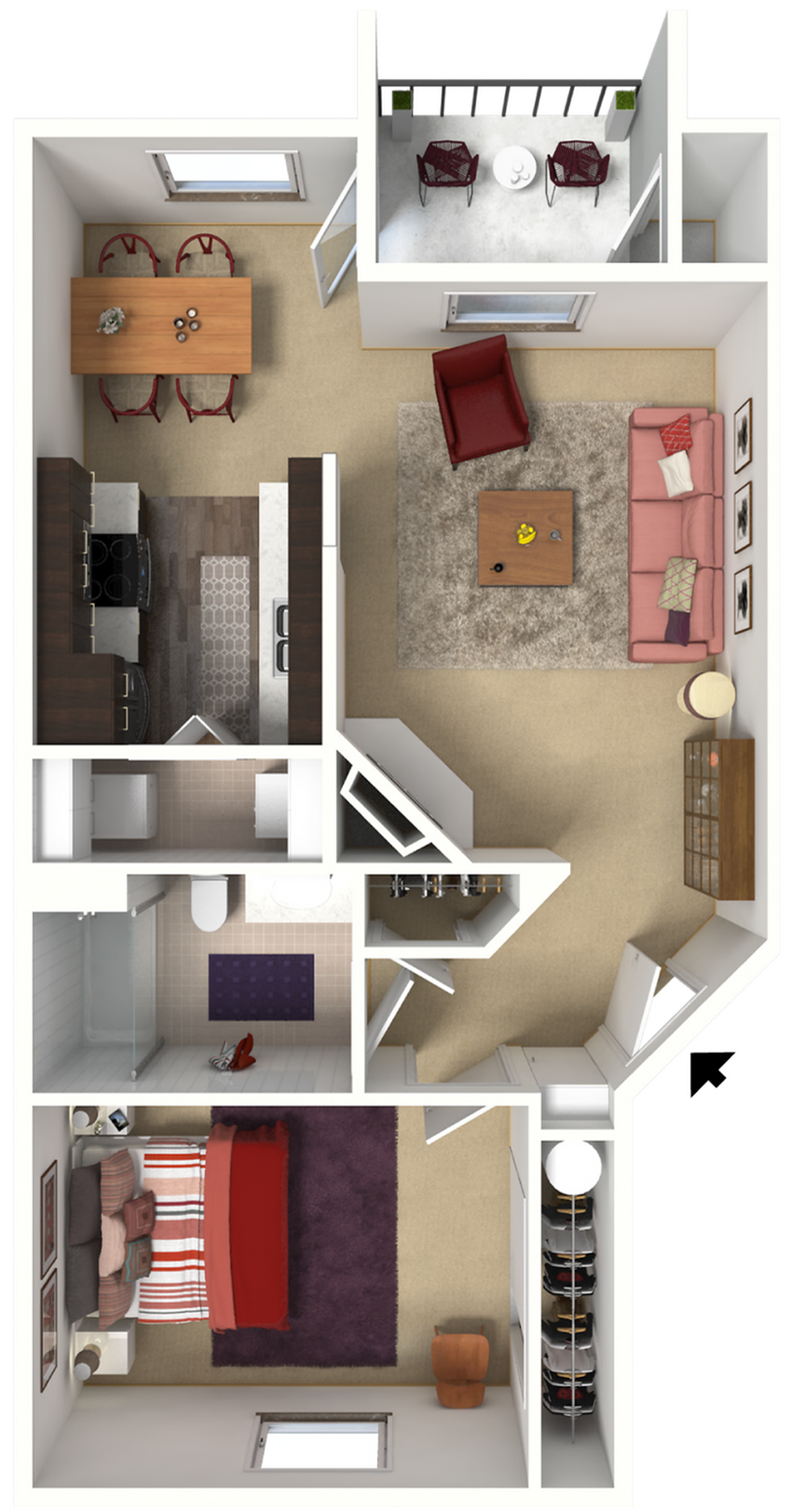 721sq feet floor plan