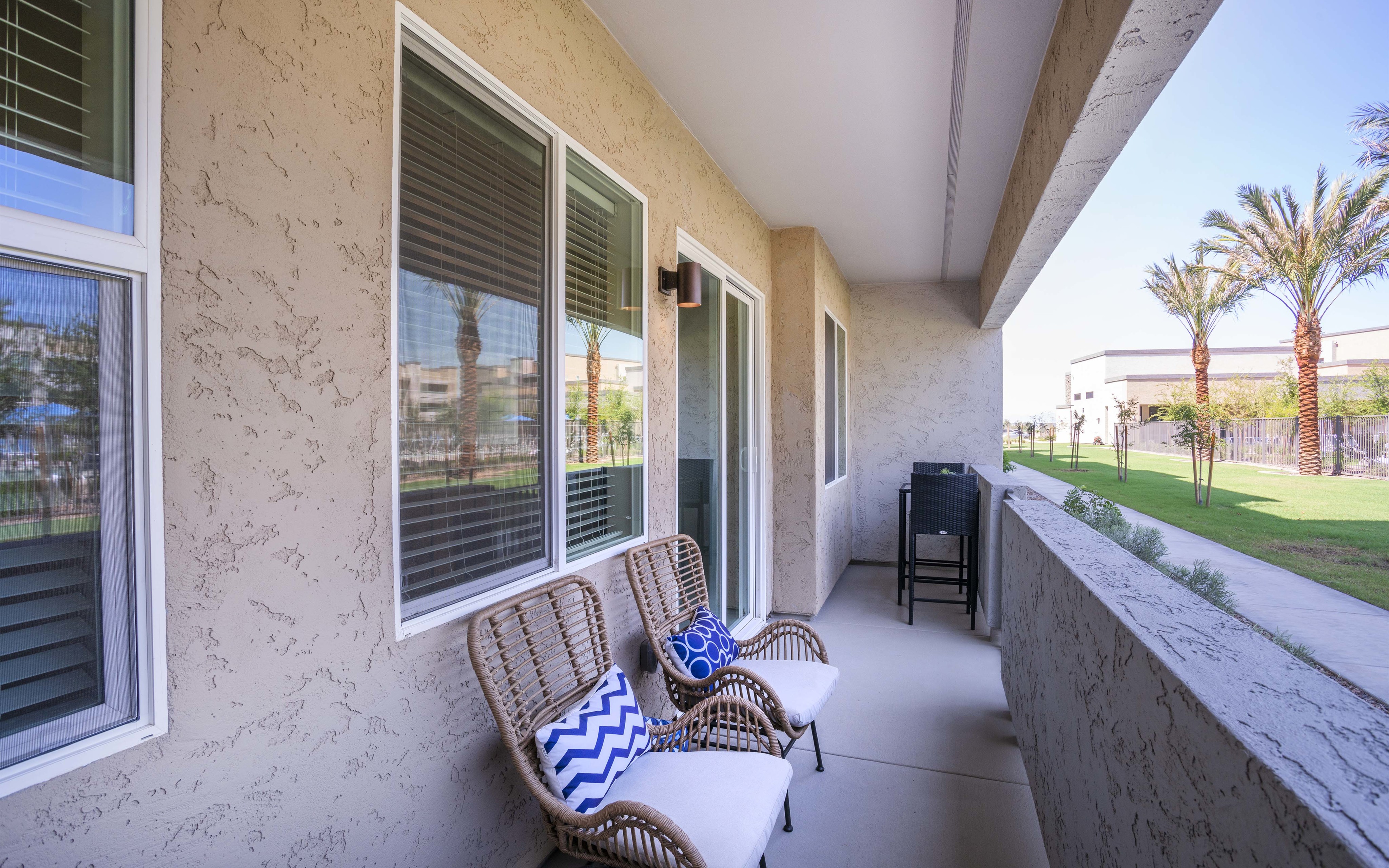 large patio apartment amenity