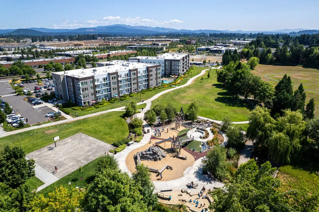 apartments near park and playground