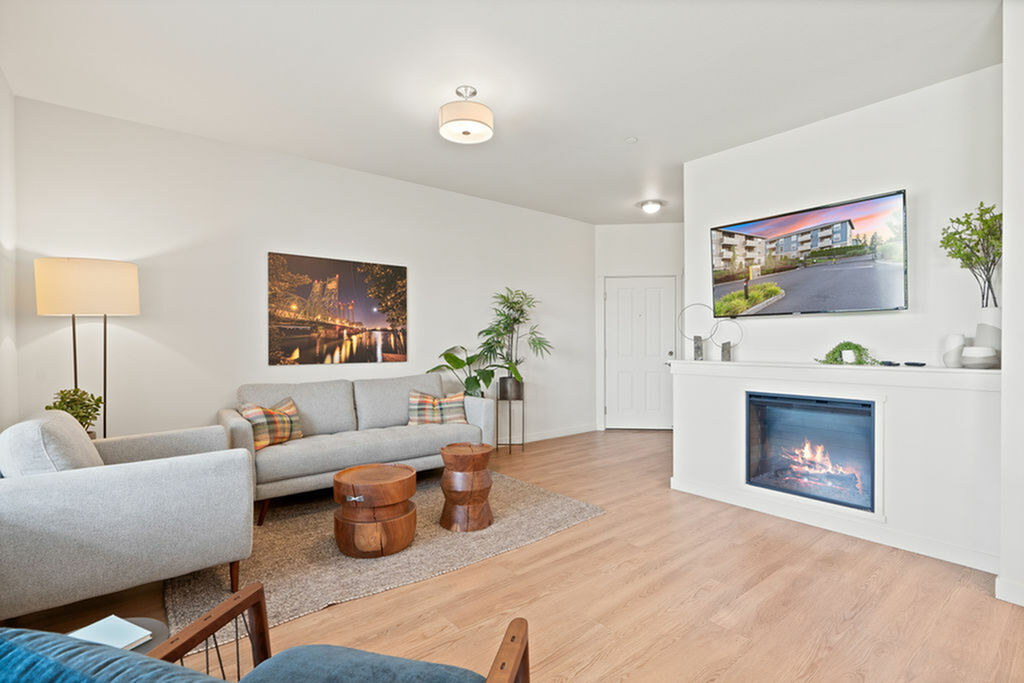 apartment with fireplace